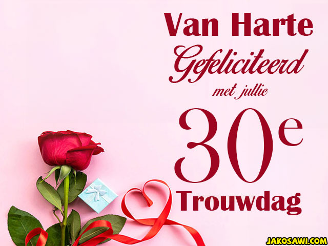 30 jaar huwelijk