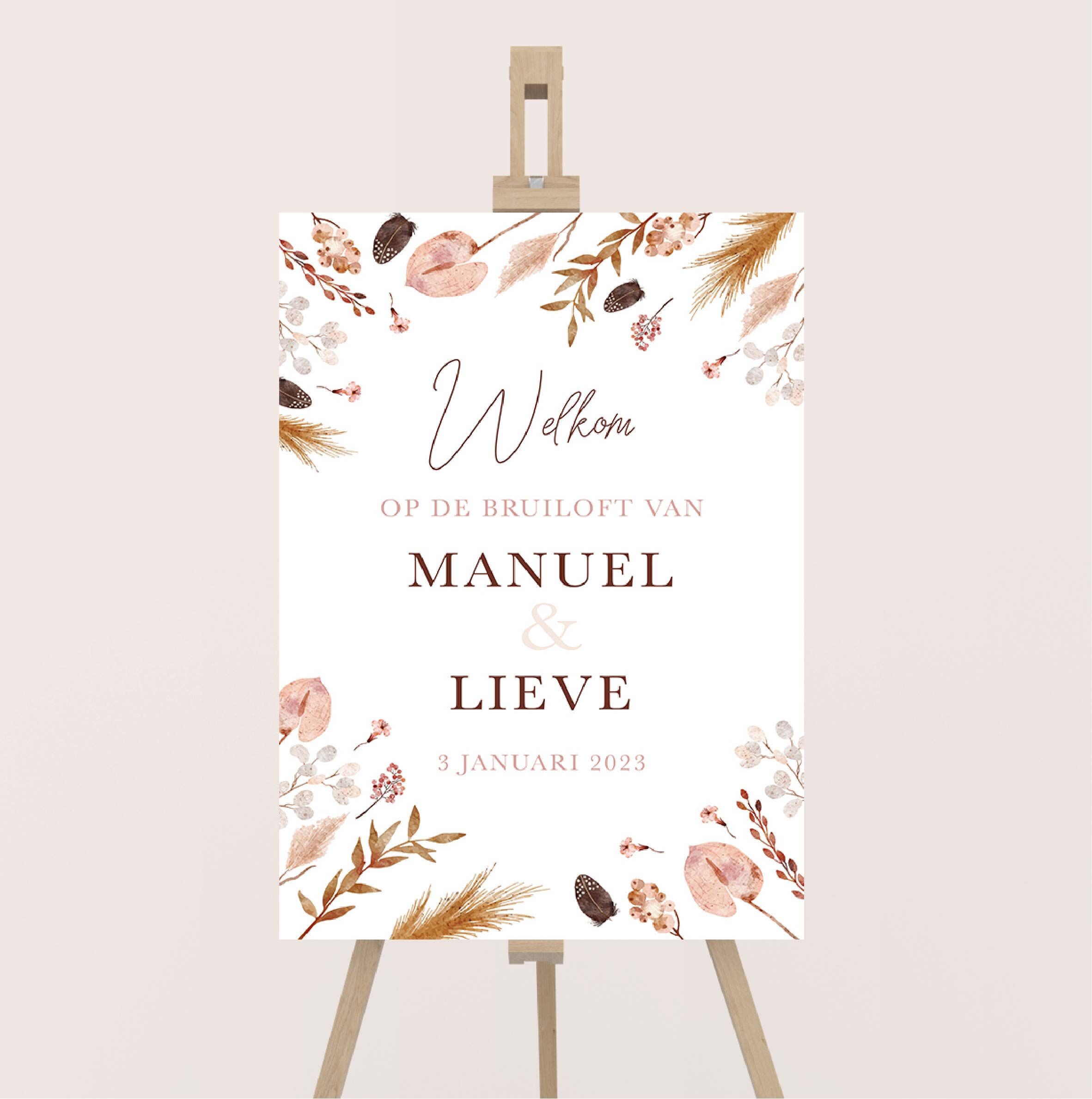 welkomstborden bruiloft